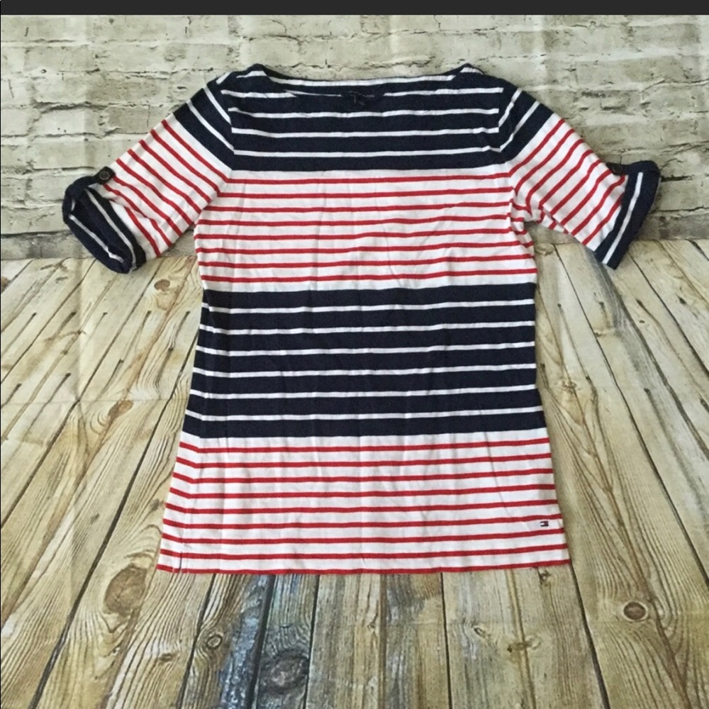 Tommy hilfiger  Boat neck  sleeve shirt small